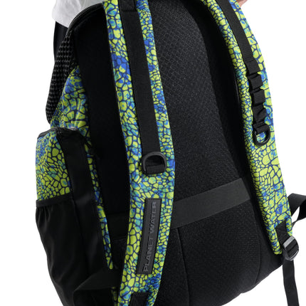 Arena One Go Backpack Swimmers Athletes Sports Gym Rucksack Multisport Daypack Large Size Training Gear Equipment Swim Bag for Men and Women, 45 Liters, Snakeskin Print Green