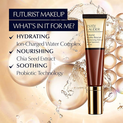 Estée Lauder Futurist Hydra Rescue Moisturising Foundation SPF 45 for a 12-Hour Glow, 35ml