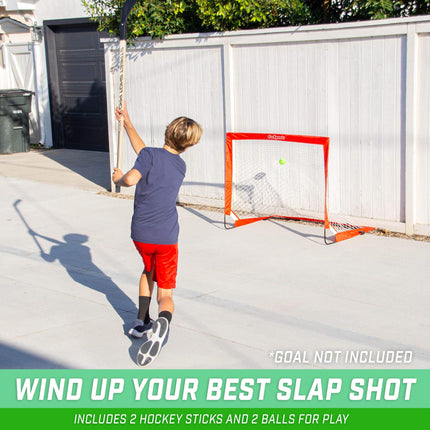 GoSports Hockey Street Sticks - Palos de hockey de madera premium para hockey callejero