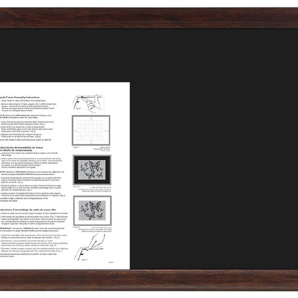 MCS 14.25x19.25 Puzzle Frame for Finished Puzzles, Walnut Woodgrain Vertical & Horizontal Wall-Mounted Picture Display for Preservation (1-Pack)