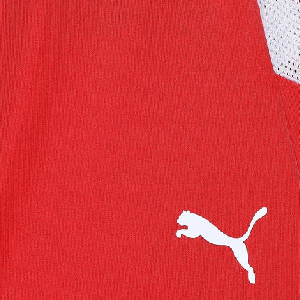 PUMA Pantalón Corto TeamLIGA para Niño, Rojo Blanco, X-Small