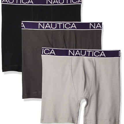 Nautica Men's 3-Pack Classic Cotton Stretch Boxer 