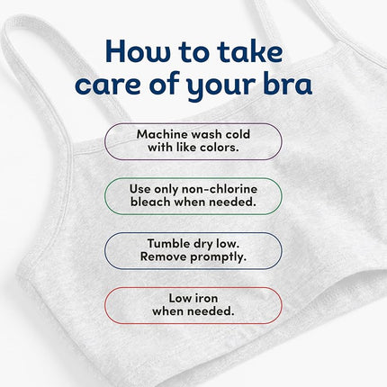 Fruit of the Loom Women's Spaghetti Strap Cotton Sports Bra, Heather Grey/White/White/Blue Heather 4-Pack, 16 (Pack of 4)