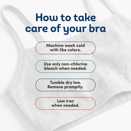 Fruit of The Loom Women's Spaghetti Strap Cotton Pullover Sports Bra Value Pack, Opaque, Cornflower Blue/Lentil/White/Kitty Pink/Grey Heather/Black Hue, 42 (Pack of 6)