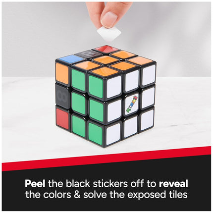 Rubik’s Coach Cube, Learn to Solve 3x3 Cube with Stickers, Guide, & Videos | Stress Relief Fidget Toy | Adult Toy Fidget Cube | for Ages 8 and up