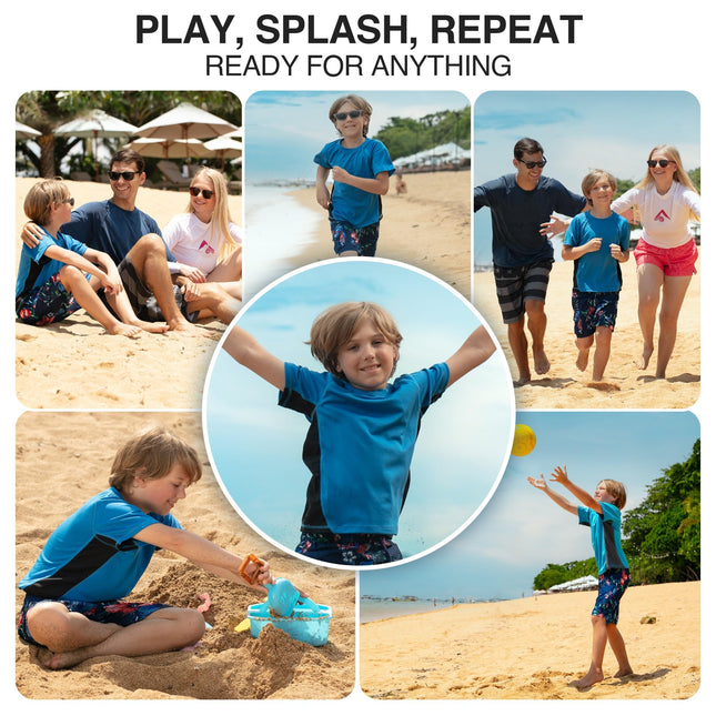 Kanu Surf T-shirt de bain anti-UV Cb pour petit garçon, Royal, 5T