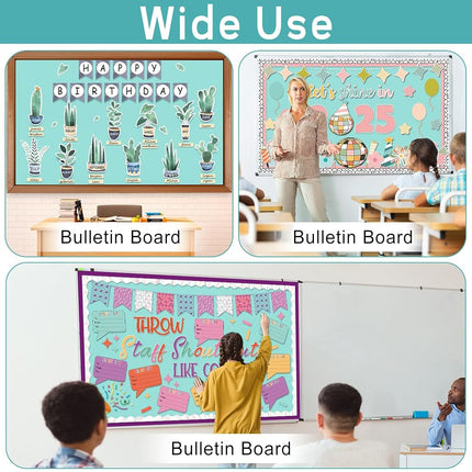 Calming Blue Bulletin Board Roll Non-Woven Fabric Poster 15.55" x40ft