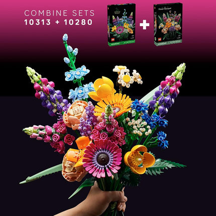 LEGO Icons Flower Bouquet 10280 Building Decoration Set - Artificial Flowers with Roses, Decorative Home Accessories, Gift for Him and Her, Botanical Collection and Table Art for Adults