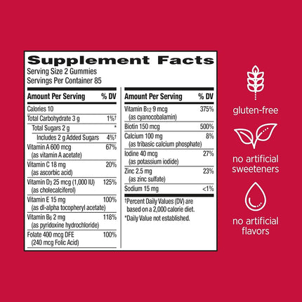 Centrum Multigummies Gummy Multivitamin for Women, Fruit, 170 Count
