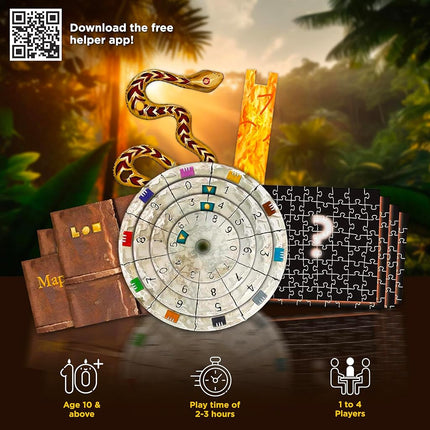 THAMES & KOSMOS Exit: The Sacred Temple (with Jigsaw Puzzles) | Exit: The Game - A Kosmos Game | Family-Friendly, Jigsaw Puzzle-Based at-Home Escape Room Experience for 1 to 4 Players, Ages 10+