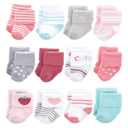 Hudson Baby Baby Girls' Cotton Rich Newborn and Te