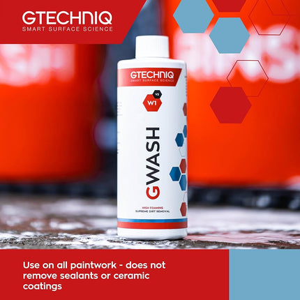 Gtechniq G-Wash, 5 Litre - Car Wash Shampoo. High Foaming with surfactants, supreme dirt removal, PH Neutral, 100% biodegradeable. Suitable for Car Wash, Truck Wash, Motorbike Wash.