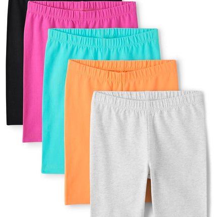 Shorts cycliste pour filles The Children's Place, paq. de 5, noir/rose/sarcelle/orange/gris, petit
