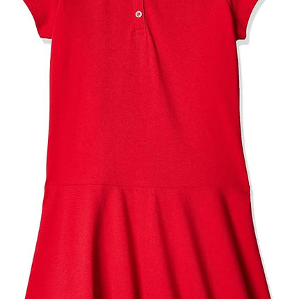 The Children's Place Girls Short Sleeve Picque Polo Dress, Ruby, X-Large