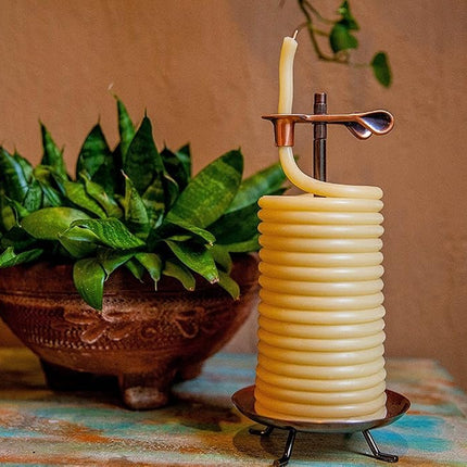 Candle by the Hour 80-Hour Vertical Candle, Eco-Friendly Natural Beeswax with Cotton Wick