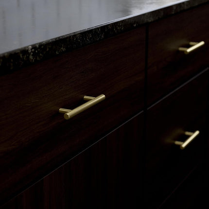 Franklin Brass P46640K-523-B3 Simple Round Bar 3 in. (76 mm) Satin Gold Cabinet Drawer Pull (30-Pack)