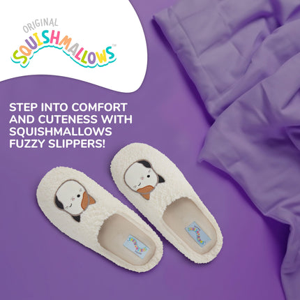Pantuflas Squishmallows para niños y pantuflas para mujer, regalos para mujer, pantuflas de casa extraacogedoras y suaves, sin cordones, color blanco hueso, 6.5-7.5