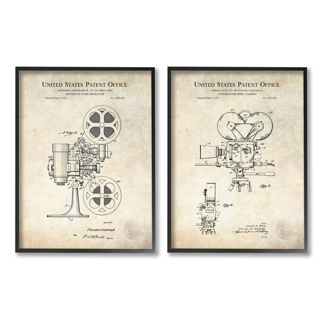 Stupell Industries Vintage Movie Camera Cinema Pro
