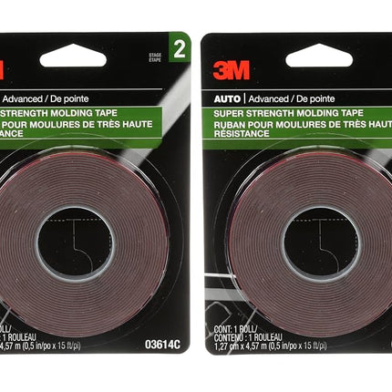 3M 03614 Scotch-Mount 1/2 x 15' Molding Tape (2 Pa