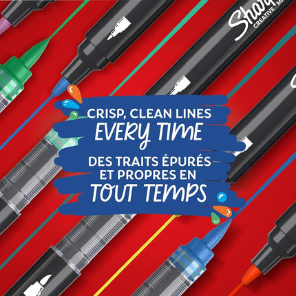 Sharpie Creative Markers, Water-Based Acrylic Markers, Bullet Tip, Assorted Colours, 2 Count