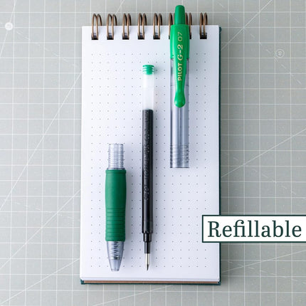 Pilot G2 Retractable Premium Gel Ink Roller Ball Pens, Fine Point, Green Ink, Dozen Box (31025)