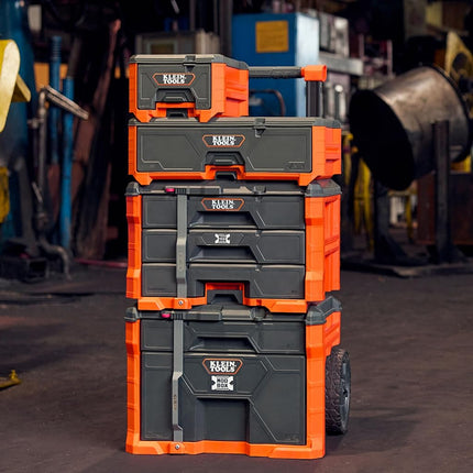 Klein Tools 54843MB MODbox Compact Single Drawer Box, Half Width, Tool Storage Drawer with Ball Bearing Slides, Dividers Included, PVC Foam Mat