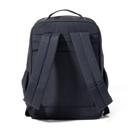 Baggallini Women's Backpack-11x15.5" Lightweight Water-Repellent Nylon Travel Bag W/Padded Sleeve & RFID Everyday Laptop Backpack, French Navy, One Size