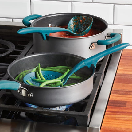 Rachael Ray Tools and Gadgets Kitchen Cooking Utensils Set, 2 Piece, Teal