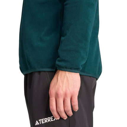 adidas Men's Terrex Multi Essentials Half Zip Fleece Jacket, aurora ivy, S