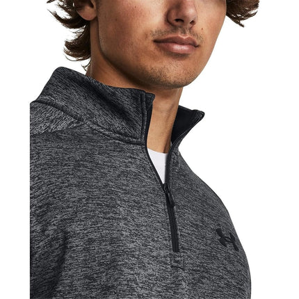 Under Armour Men's Fleece Twist Quarter Zip, (001) Black / / Black, XL Tall
