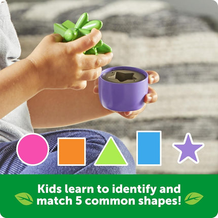 Learning Resources Shape & Colour Garden, Flower Toy for Toddlers, Sorting and Stacking Toys, Travel Toy, Sensory Toys, Ages 18mths +