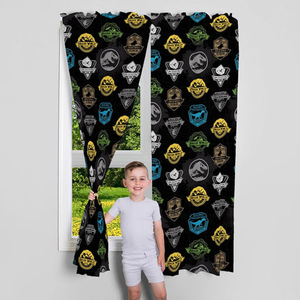 Franco Kids Room Window Curtains Drapes Set, 82 in x 63 in, Jurassic World