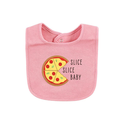 Hudson Baby Unisex BabyCotton Bib and Sock Set, Girl Pizza Taco, One Size