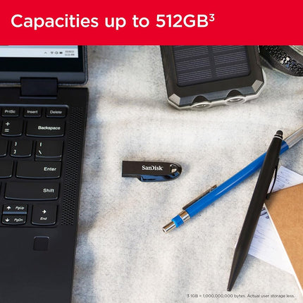 SANDISK Ultra Curve 64GB, USB-A Flash Drive, Up to 100MB/s Read Speeds