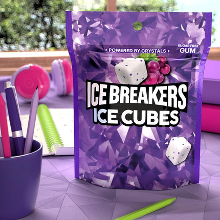 ICE BREAKERS Ice Cubes Chewing-gum sans sucre, Raisin Arctique, 100 morceaux