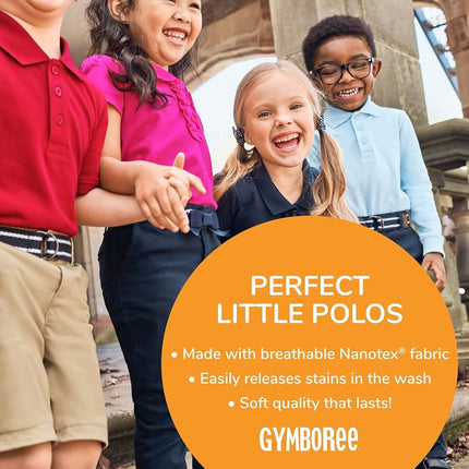 Gymboree Boys and Toddler Short Sleeve Polo Shirt, Heather Grey, 2T