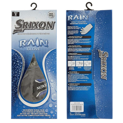 Srixon Rain Glove (Pair), Black, Small