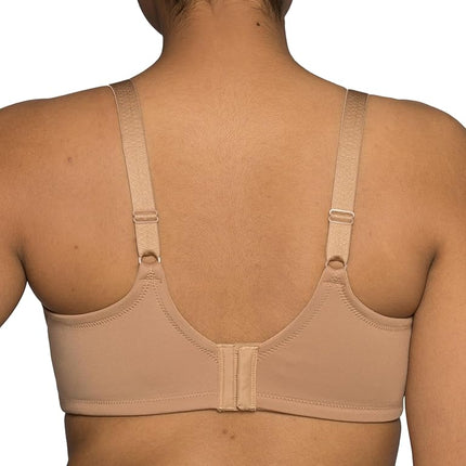 Vanity Fair Women's Full Figure Beauty Back Smoothing Bra, 4 Way Stretch Fabric, Lightly Lined Cups Up to H, Opaque, Underwire-Totally Tan, 36C