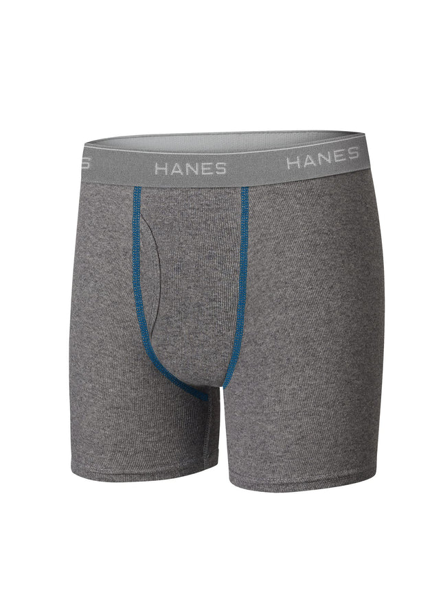 Hanes Boys and Toddler Underwear, Comfort Flex and ComfortSoft Boxer Briefs, Multiple Packs Available Pack of 10, Grey/Blue/Black/Red - 10 Pack, Small