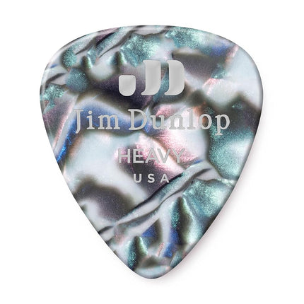 Dunlop 483R14HV Genuine Celluloid, Abalone, Heavy, 72/Bag
