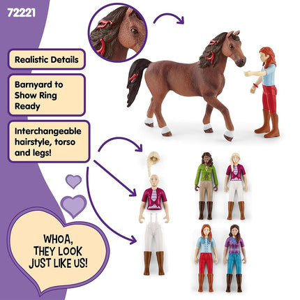 Schleich Horse Club - 40Pc Horse and Rider Playset with Accessories | 72221