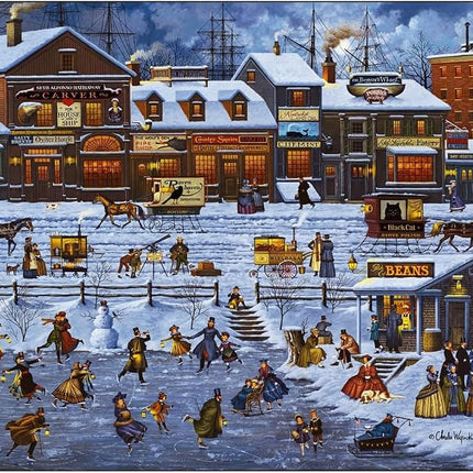 Buffalo Games - Charles Wysocki - Bostonians and Beans - 1000 Piece Jigsaw Puzzle, Multicolour