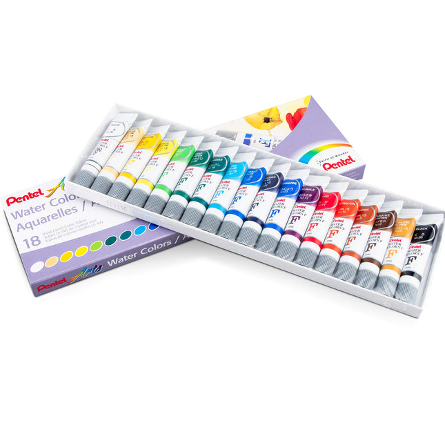 Pentel Arts Water Colors, Assorted Colors, Pack of