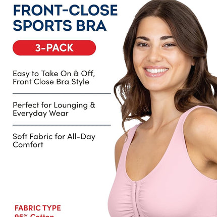 Fruit of the Loom Women's Opaque Sports Bra, Dancing Rosebuds/Purple/Grey, 46