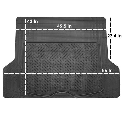 FH Group Automotive Floor Mats Climaproof for All Weather Protection Universal Fit Trimmable Heavy Duty fits Most Cars, SUVs, and Trucks, 2pc Front Set Solid Gray