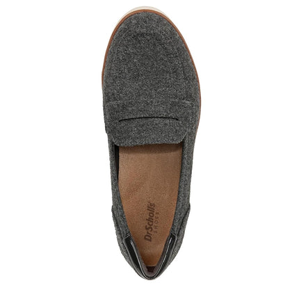 Dr. Scholl's Shoes Women's Nice Day Loafer, Charcoal Wool, 4 UK