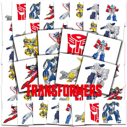Transformers Tattoos Party Favors Bundle ~ 70+ Pre-Cut Individual 2" x 2" Transformers Temporary Tattoos for Kids Boys Girls (Transformers Party Supplies MADE IN USA)