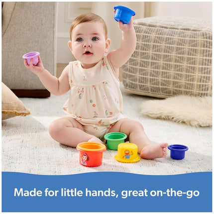 Ms. Rachel Official Rainbow Stacking Cups 7-Pack, Educational Toys & Toddler Toys for Girls & Boys Ages 6 Months to 2+ Years