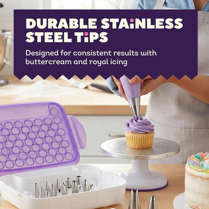 Wilton Master Cake Decorating Piping Tips Set, 55 Pieces