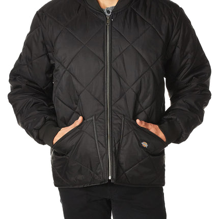 Chaqueta de rombos Dickies 61242 para hombre, negra, pequeña